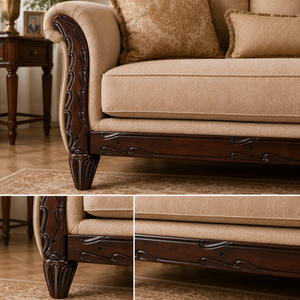 Luxury Furniture Solid <b>Wood</b> <b>Sofa</b> Exposed <b>Wood</b> <b>Frame</b> Side Panels Front Rail Decorative Trim OEM ODM Manufacturing - Product Image 3