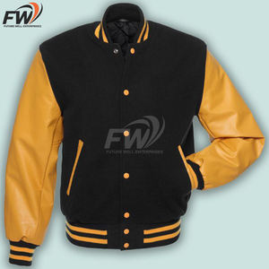 Chaquetas Varsity de Béisbol Personalizadas al por Mayor con Bordado de Moda, Chaquetas Varsity de Cuero de Alta Calidad - Product Image 4
