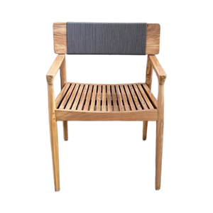 Silla de Jardín de Diseño Clásico para Decoración de Muebles de Hotel con Estructura Resistente de Madera de Teca - Product Image 1