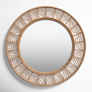 Handmade Round Rattan Frame Contemporary Design Wall <b>Mirror</b> with Smooth Edge and Customizable Thickness From REHMAN <b>CRAFT</b> - Product Image 6
