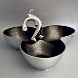 Cuencos de lujo para servir alimentos, de forma redonda, de diseño clásico, hechos de metal de alta calidad con acabado antiguo en latón, al precio más bajo. - Product Image 2