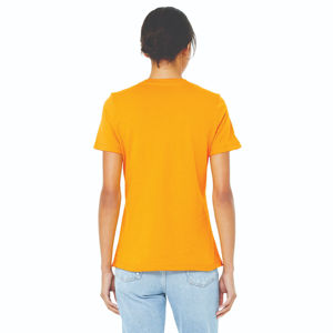 T-shirt à manches courtes en jersey décontracté pour femme, en coton peigné et filé en anneau 100 % Airlume, qualité durable, 32 fils simples, 4,2 oz, couleur or - Product Image 3