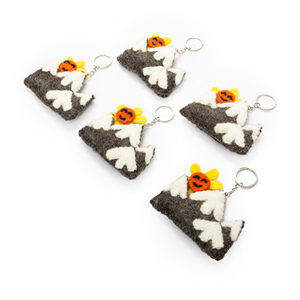 Felt Keychain Custom Logo Key Ring Cute Animal <b>Bag</b> <b>Charm</b> OEM Wholesale Export Supplier - Product Image 3