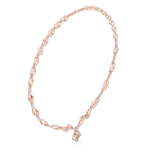 Collar con colgante de diamantes Aurielle Grace en oro rosa de 18 quilates - Product Image 4