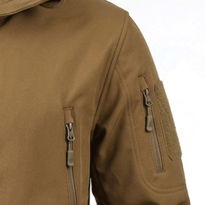 Vestes softshell coupe-vent sur mesure pour hommes, unisexes, impression par sublimation, matière imperméable, fermeture éclair - Product Image 5