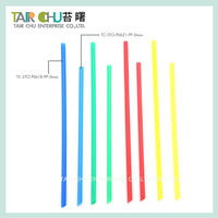 Accessoires de bar artistiques de haute qualité, pailles à boire en plastique coloré PP jetables de 18 cm pour une utilisation à domicile