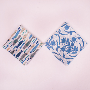 21 x 21 Inch Bandana Hand Drawn Cotton <b>Square</b> <b>Scarf</b> Floral Pattern Breathable Casual Spring Summer Unisex Handkerchief - Product Image 1