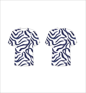 Men's Blue <b>Animal</b> Print Short Sleeve T-Shirt O-Neck Regular Fit Breathable <b>Knitted</b> Casual Shirt - Product Image 1