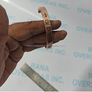 Eco Friendly Modern Pure Copper <b>Chakra</b> Magnetic Bangle Healing Energy Cuff Men Women Adjustable Unisex Metal Handicraft Jewelry - Product Image 4