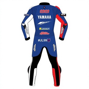 Mono/Traje de Motociclismo Jorge Lorenzo Ramaha Leathers MotoCP de Cuero Vacuno y Piel de Canguro de 1.3mm con Protección CE - Product Image 2