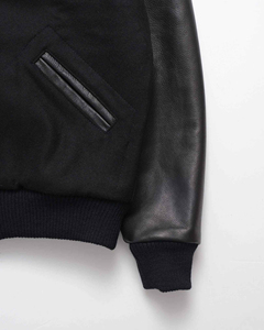 Vêtements décontractés d'hiver, veste de baseball personnalisée de haute qualité en chenille brodée avec manches en cuir, patchs, veste bomber, veste letterman - Product Image 4