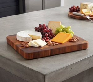 Tabla de cortar cuadrada de nogal con veta de extremo, bloque de madera para carnicero, para cocina - Product Image 5