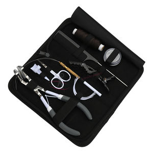 Premium White Hair Extension Toolkit with Tape In Applicator C Shape Needles Hair Scissor Comb Bead Box Big Sectioning Clips <b>Set</b> - Product Image 1