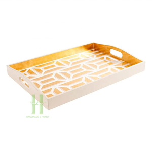 Bandeja de laca de nácar de alta calidad, bandeja de servicio personalizada, modelo de patrón sólido ST 6868 para Ramadan 2025 Vietnam HNH Craft - Product Image 2