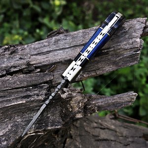 Cuchillo de bolsillo de acero de Damasco con bloqueo de seguridad, venta al por mayor de fábrica, cuchillo plegable EDC, cuchillo de caza para exteriores, suministro para revendedores - Product Image 3