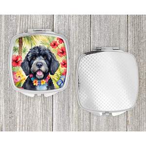 Women and Girls' Portuguese Water Dog Luau Compact Decorative <b>Travel</b> Makeup <b>Mirror</b> Folding Handheld Pocket Gift - Product Image 4