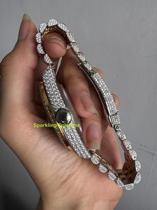 Montre Moissanite entièrement sertie pour homme, clarté VVS, mouvement mécanique, bijoux de fête hip-hop pour rappeur - Product Image 5