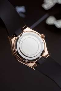 อเล็กซานเดอร์ เฟอร์รอส 2251R-01 นาฬิกาข้อมือสตรีระบบควอตซ์สแตนเลสสตีลนาฬิกาหน้าปัดคริสตัลแซฟไฟร์สายยางกันน้ำ 50 ม. - Product Image 4