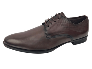 Zapatos Oxford de Cuero Marrón para Hombre, con Punta Puntiaguda, Cordones, Transpirables, con Suela de Goma Acolchada, Logotipo Grabado, para Oficina, Carrera, Uso Diario - Product Image 4