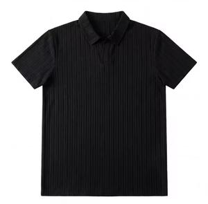 Polo de Manga Corta Tejido para Hombre, Color Sólido Informal, Transpirable, 100% Algodón, Corte Regular - Product Image 5