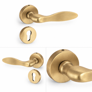 Manija de palanca suave antigua con diseño de rosa, herraje decorativo para puertas interiores residenciales, comerciales y arquitectónicas - Product Image 1