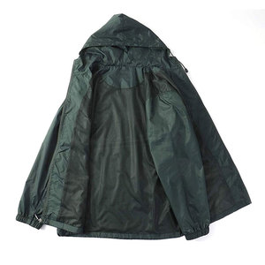 Fifth Gear International Custom Canvas Windbreaker Safari Jacket Waterproof Breathable Windproof Hooded Zipper <b>Pullover</b> <b>Men</b> - Product Image 3