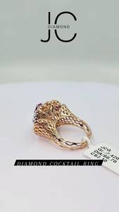 แหวนเพชรกลมโตสำหรับผู้หญิงเหมาะสำหรับเป็นของขวัญงานเลี้ยงครบรอบแต่งงาน - Product Image 3