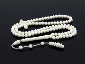 Petites perles de prière islamiques 99 perles Misbaha, chapelet religieux d'Inde - Product Image 3