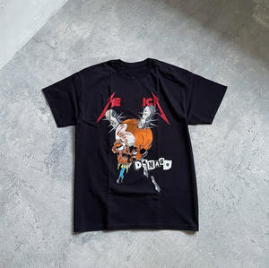 เสื้อยืดฮิปฮอปแขนสั้นพิมพ์ลายขนาดใหญ่สำหรับผู้ชายสีดำกรดซัก100% ผ้าฝ้ายออกแบบได้ตามต้องการน้ำหนักมาก - Product Image 1