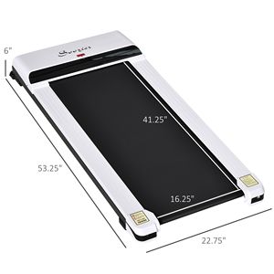 Tapis Roulant Domestico Bianco con Monitor LED, Telecomando, Pieghevole, per Jogging e Camminata, Peso Massimo Utente 120kg, Test Frequenza Cardiaca - Product Image 3