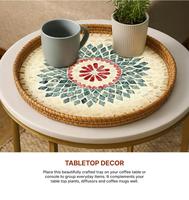 Plateau de rangement en bois laqué tressé à la main avec incrustation de nacre, design classique, pour la cuisine, décoration de la maison, cadeau unique
