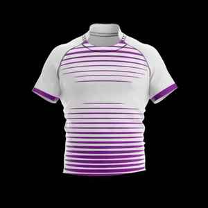 Vêtements de sport personnalisés de qualité supérieure, 100% polyester, manches courtes, séchage rapide, maillots de rugby - Product Image 6