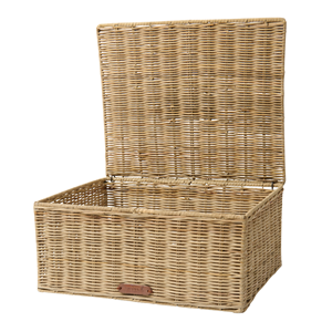 Unique Large Rattan Underbed Storage Basket with Lid, Wicker Laundry <b>Hamper</b> & Clothes Organizer <b>Box</b> Vietnam Factory - Product Image 3