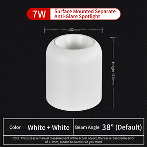Lámpara de techo de aluminio de alta calidad, redonda, de montaje en superficie, antideslumbrante, con bombilla LED desmontable para pasillos y habitaciones del hogar. - Product Image 2