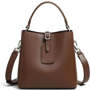 Newest Lady Large Capacity Portable Cowhide Vintage Elegant <b>Overnight</b> <b>Bag</b> Cow <b>Leather</b> Shoulder <b>Bag</b> - Product Image 2
