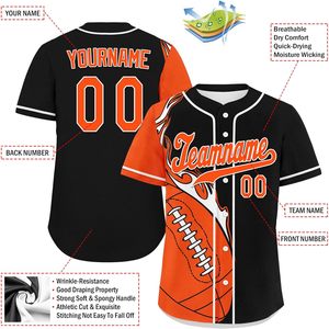 Camiseta de Béisbol con Logotipo Personalizado de Alta Calidad, Precio de Fábrica, Impresión por Sublimación, con Botones, Lisa, sin Estampado - Product Image 4