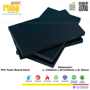PVC-WPC Foam Board 5mm <b>Thickness</b> 0.6 G/cm3 Density Black Color Eco-Friendly Pima Brand Celuka <b>Plastic</b> Furniture Kitchen Interior - Product Image 2