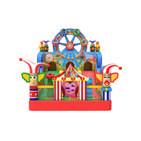 Château gonflable familial compact avec toboggan pour enfants, trampoline gonflable chinois à vendre
