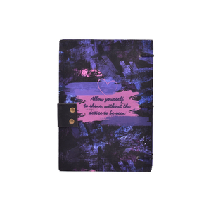 <b>A5</b> Dark Abstract Quote Handmade Paper Journal with Lock Closure 200 Pages Dual Side Writing Eco Friendly Diary for Creative Use - Product Image 2