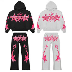 ชุดวอร์มลายสกรีนแบบแอซิดวอชใหม่ล่าสุด ดีไซน์โอเวอร์ไซส์สุดฮิต ผ้าฟลีซคอตตอน 100% เหมาะสำหรับใส่ทุกวัน สำหรับทุกเพศ ปี 2026 - Product Image 1