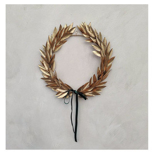 Handcrafted Silver Metal Nature Inspired <b>Wreath</b> with Intricate Leaf Detailing for Stylish Wall Decoration - Product Image 6