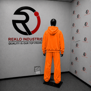 Conjunto Deportivo Naranja para Hombre, Sudadera con Cremallera Completa y Pantalones Jogger, Dos Piezas, Ropa Casual Deportiva, Suave - Product Image 4