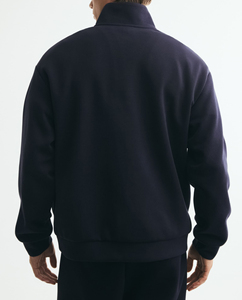 Wholesale <b>Men's</b> Autumn Solid Long Sleeve Fleece <b>Hoodie</b> Half-Zipper Custom Logo Plus Size 3D Embroidered Pullover Quick Dry New - Product Image 6