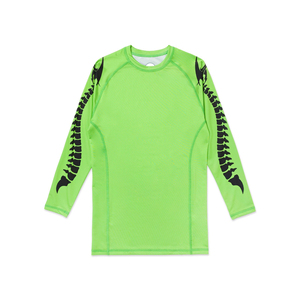 Rashguard vert et noir à manches longues unisexe, séchage rapide, pour arts martiaux mixtes, taille adulte, coupe classique, en polyester - Product Image 4