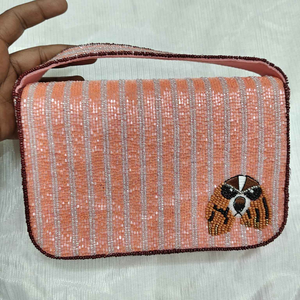 Sacs à main en perles personnalisés, brodés, durables, légers, doublure en toile, mode féminine, vintage, ethnique, faits à la main, perles de rocaille - Product Image 6