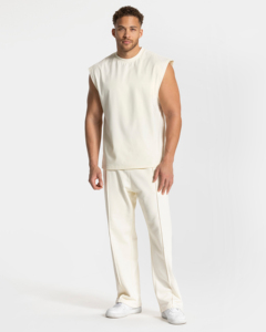 Wholesale Men’s Oversized Sleeveless T Shirt 100% Cotton Heavyweight Streetwear <b>Tank</b> <b>Top</b> Ribbed Crew Neck Custom Branding Casual - Product Image 4