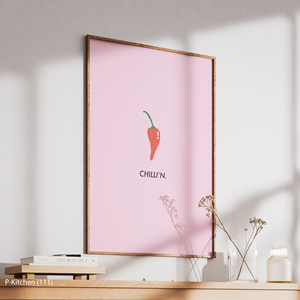 Arte de pared navideño, póster minimalista con ilustración de chile, decoración moderna para pared de cocina, impresión en lienzo - Product Image 4