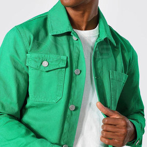 Chaqueta de Mezclilla para Hombre, Estilo Moderno, Nueva Llegada, Color Personalizado, 100% Algodón, Logotipo Frontal, Venta al Por Mayor - Product Image 6