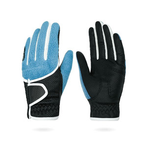 Gants de golf en polaire ultra-doux pour femmes, antidérapants, compatibles écran tactile, chauds pour l'hiver, couleur bleue, personnalisables, vêtements de sport - Product Image 1