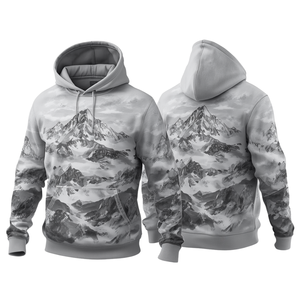 Sudadera con Capucha Extra Grande de Lujo para Hombre, 100% Algodón, con Diseño Inspirado en la Montaña - Product Image 3
